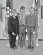  ?? PROVIDED ?? Koby Lane Loveless, who has earned the rank of Eagle Scout, is pictured with his parents, Debra and Kenneth.