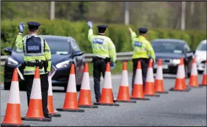  ??  ?? A Covid-19 Garda checkpoint last week.