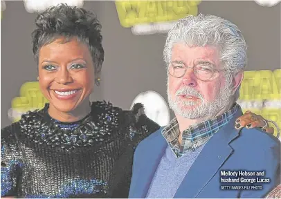  ??  ?? Mellody Hobson and husband George Lucas