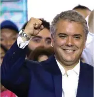  ??  ?? Colombias nyvalgte president, Ivan Duque.