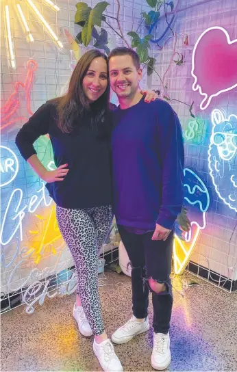  ?? Picture: Supplied ?? SHINING EXAMPLE: Business founders Jess and Jake Munday are seeing record sales at Custom Neon, a two-year-old business based in Newtown.