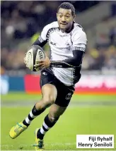  ??  ?? Fiji flyhalf Henry Seniloli