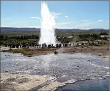  ?? Rick Steves’ Europe/LAUREN MILLS ?? Iceland’s easy stopovers and dramatic scenery — like the geothermal field that’s home to Geysir on the Golden Circle — have quadrupled the number of tourists to the island since 2010.