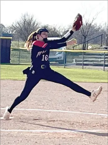  ?? Courtesy photograph ?? Emory Bowlin worked hard to lengthen her stride this year, she said.