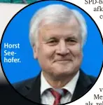  ??  ?? Horst Seehofer.