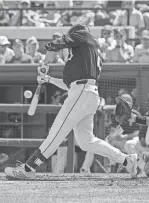  ?? MIKE WATTERS/USA TODAY SPORTS ?? Tigers first baseman Spencer Torkelson bats in the first inning against the Boston Red Sox at Publix Field at Joker Marchant Stadium on Monday.