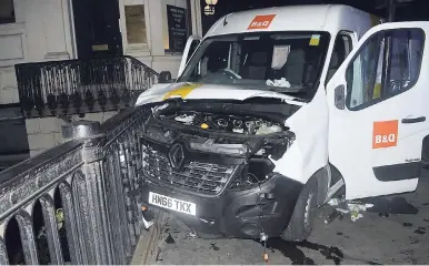  ??  ?? An undated photo issued by the Metropolit­an Police, London, yesterday, of the van used in the London Bridge attacks of Saturday, June 3.