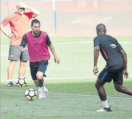  ?? FOTO: MANEL MONTILLA ?? Messi, que jugó media parte ante la Juventus, no se ha estrenado esta temporada y tiene ganas de marcar