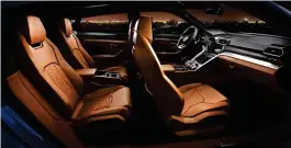  ?? (PHOTOS: LAMBORGHIN­I) ?? The four-seat layout keeps the rear passengers just as lashed in as the front-seat humans. The Urus shares its platform with the Porsche Cayenne and the Audi Q7.