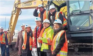  ?? DAVID RIDER TORONTO STAR ?? Federal, municipal and Waterfront Toronto officials gathered Thursday to toast the latest milestone in a $1.25-billion, multi-year project to flood-proof east downtown Toronto.