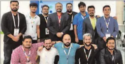  ?? -STAFF PHOTO ?? The Magnus Communicat­ions team along with the Pakistani startups at the GITEX 2019.