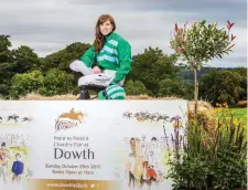  ??  ?? Cheltenham winning jockey, Lisa O’Neill pictured at the launch of The 2017 Dowth Point-to-Point &amp; Country Fair hosted by Devenish.