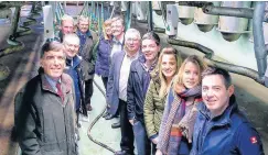  ??  ?? MP David Rutley with members of the Cheshire Young Farmers