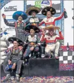  ??  ?? Podio del Rally de México 2018.
