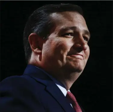  ?? ANDREW HARRER — BLOOMBERG ?? Sen. Ted Cruz, R-Texas, pauses while speaking during the Republican National Convention in Cleveland on Wednesday.