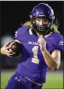  ?? (River Valley Democrat-Gazette/Hank Layton) ?? Ozark running back Gavin Gilbreth carries the ball during the first quarter of a Class 4A first-round game against Lamar on Nov. 10 at Hillbilly Stadium in Ozark.