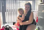  ?? ?? Bryony Keyes and her daughter in their flat on the business park