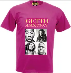  ??  ?? Javon has faced a lot criticism for this t-shirt but he explains that the ambition is not to live in the ghetto but for persons like him who come from the ghetto to have ambitions just like these singers.