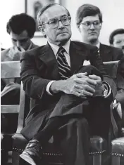 ?? JAMES K.W. ATHERTON The Washington Post file, 1985 ?? Newton Minow was head of the FCC in the early 1960s before leaving to resume his law practice. ‘In 1961, I worried that my children would not benefit much from television. But in 1991 I worry that my grandchild­ren will actually be harmed by it,’ he once said.