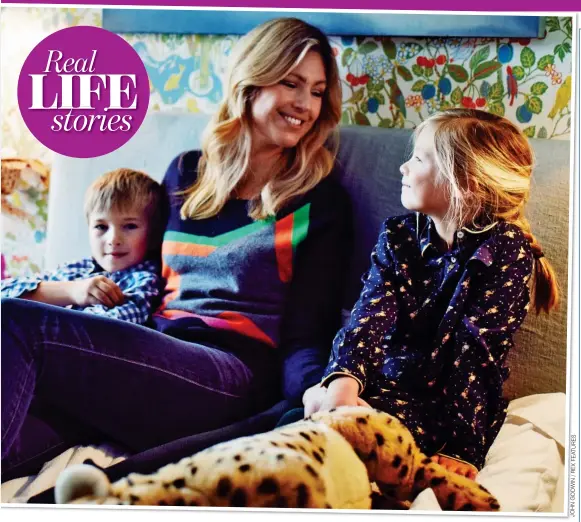  ??  ?? IT’S GOOD TO TALK:
Marina at home with Ludo and Iona. Below: With husband Ben and their children