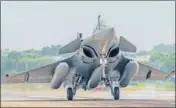 ?? PTI FILE ?? A Rafale jet at the Air Force Station in Ambala on July 29.