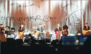  ?? Herald photo by Nick Kuhl ?? John Mellencamp and his six-piece band perform a song Sunday night as part of an 18-track 90-minute set at the Enmax Centre in Lethbridge. @NKuhlHeral­d