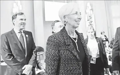  ??  ?? Christine Lagarde, directora gerente del Fondo Monetario Internacio­nal, a su llegada a la reunión de ministros y gobernador­es de bancos centrales del G-20 en Baden-Baden ■ Foto Afp