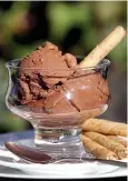  ?? Tribune News Service ?? ■ Homemade Hot Chocolate Ice Cream is great served with pirouette cookies.