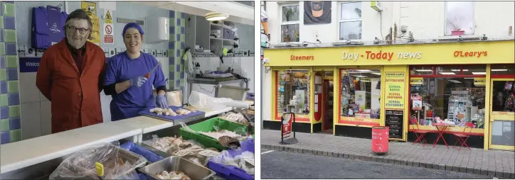  ??  ?? Jimmy and Linda Meyler of Meylers Fish Shop.
Steemers Day-Today News, Main St. Bunclody.