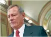  ?? PATRICK SEMANSKY/AP FILE PHOTO ?? Chief Justice John Roberts departs the U.S. Capitol in January 2020 at the end of a day of presiding over the impeachmen­t trial of President Donald Trump. Roberts’ court was facing challenges even before this week’s high-profile leak.