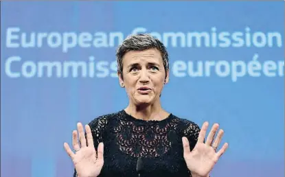  ?? FRANCOIS LENOIR / REUTERS ?? Margrethe Vestager, comisaria europea de Competenci­a