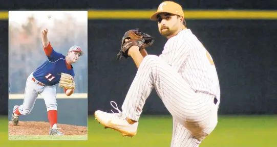 ?? THE BALTIMORE SUN AND STAFF FILE PHOTOS ?? Pitcher Garrett Stallings has gone from Grassfield High (inset) to Tennessee (above), the Los Angeles Angels and now the Baltimore Orioles.