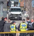  ?? AARON VINCENT ELKAIM/AP ?? Police say Alek Minassian, 25, plowed a rented van onto a crowded sidewalk in what witnesses and surveillan­ce video appeared to indicate was a deliberate attack.