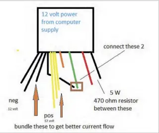  ??  ?? Diagram 2 — 12V power from computer power supply