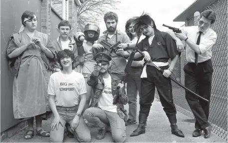  ?? Ref:135315-6 ?? Members of Maidenhead Wargaming Club in their costumes in 1988.