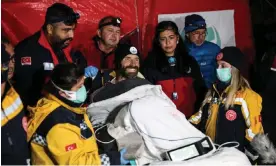  ?? Photograph: Anadolu Agency/Getty ?? American explorer Mark Dickey has been rescued from the Morca cave in Turkey’s Taurus mountains after falling ill ten days earlier.