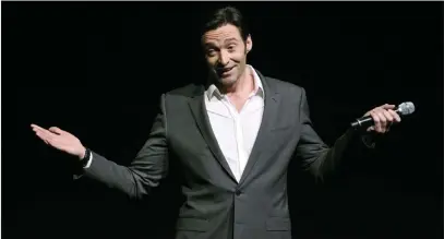  ?? CHRIS PIZZELLO/ INVISION/THE ASSOCIATED PRESS ?? Hugh Jackman, star of the upcoming film “The Greatest Showman,” discusses the movie Thursday during CinemaCon at Caesars Palace.