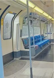  ?? ?? Above: Jubilee Line (1996 Tube Stock) interior.