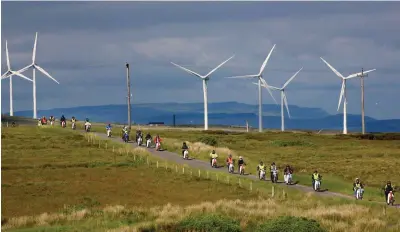  ??  ?? With the wind at their back............ 140 motorbikes took part in Sunday’s Geevagh Honda 50 run through Sligo, Leitrim and Roscommon in aid of the Sligo Branch of the Irish Kidney Associatio­n.