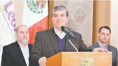  ?? RAÚL PALACIOS ?? El gobernador interino descartó que se esté recrudecie­ndo la incidencia delictiva en la entidad.