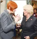  ??  ?? Mary Portas talking to the Duchess of Cornwall at a Women of the World festival reception in 2019