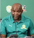  ?? THABANG LEPULE BackpagePi­x ?? PITSO Mosimane, the coach of defending champions Mamelodi Sundowns, has questioned the timing of recent Premier Soccer League disciplina­ry hearings involving him and the club. One disciplina­ry case relates to a matter almost a year ago. |