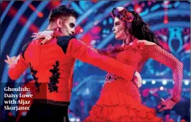  ?? PHOTO: BBC PICTURES ?? Ghoulish: Daisy Lowe with Aljaz Skorjanec