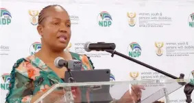  ?? ?? Social Developmen­t MEC Nkakareng Rakgoale during her address.