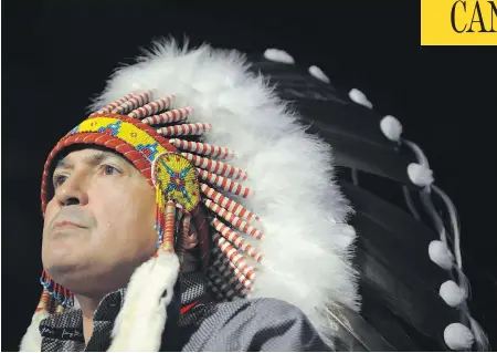  ?? MARK TAYLOR / THE CANADIAN PRESS ?? Assembly of First Nations National Chief Perry Bellegarde says some Indigenous leaders want a reset of the inquiry into missing and murdered women while others want resignatio­ns from the inquiry’s four commission­ers.