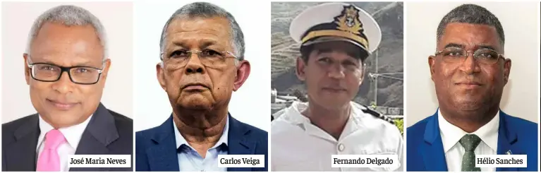  ??  ?? José Maria Neves
Carlos Veiga
Fernando Delgado
Hélio Sanches