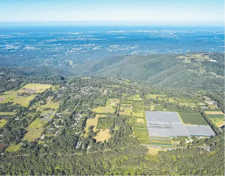  ??  ?? A 30ha holding at 272 Main Western Rd and Esme St, Tamborine Mountain is on the market for the first time in 100 years.