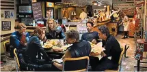  ??  ?? Bingewatch­ing: The heroes of Marvel’s Avengers film series tuck into a meal