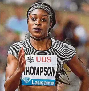  ??  ?? Elaine Thompson won the 100m with the year’s fastest time.