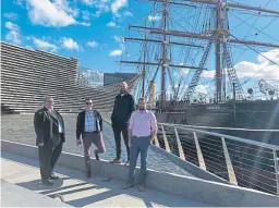  ??  ?? GAC UK has opened a Dundee office. Agency manager Colin McPhee, managing director Herman Jorgensen, oil, gas and renewables general manager Adrian Henry and agency manager David Thorburn at Dundee waterfront.